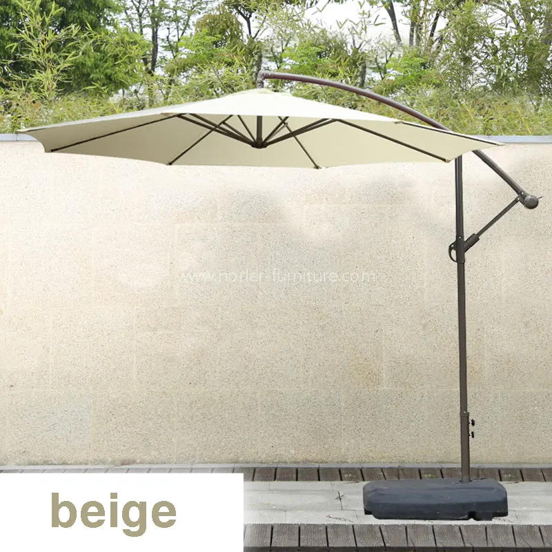 All-Iron Brushed Banana Outdoor Parasol